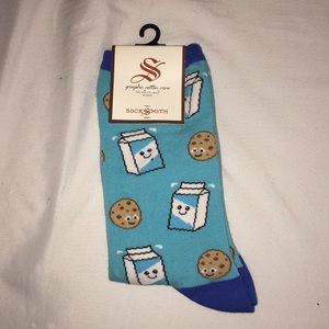 Blue printed socks